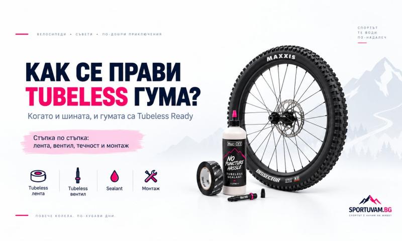 Как се прави Tubeless гума, когато шината и гумата са Tubeless Ready?
